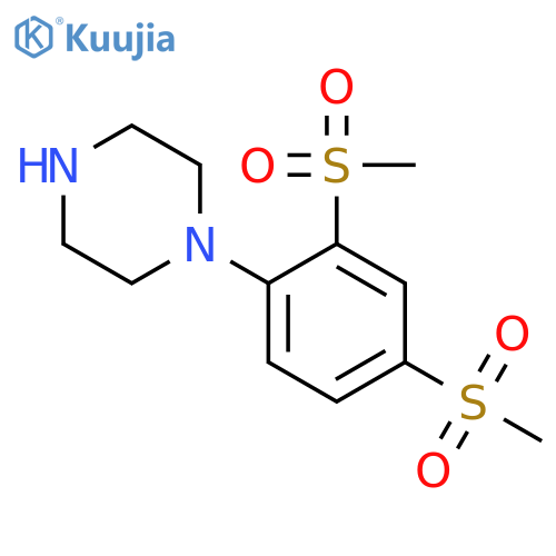 1-[2,4-Bis(methylsulphonyl)phenyl]piperazine structure