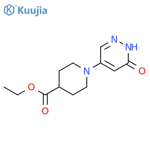 Ethyl 1-(6-oxo-1,6-dihydro-4-pyridazinyl)-4-piperidinecarboxylate structure