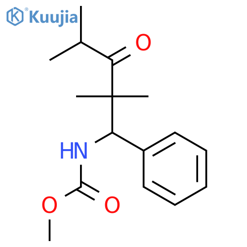Methyl N-(2,2,4-trimethyl-3-oxo-1-phenylpentyl)-carbamate structure