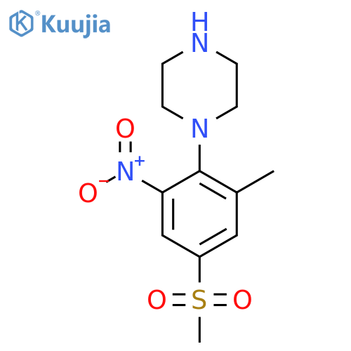1-[2-Methyl-4-(methylsulphonyl)-6-nitrophenyl]piperazine structure