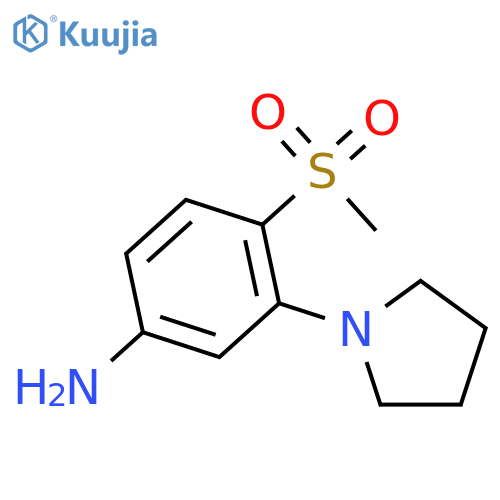 4-Methanesulfonyl-3-pyrrolidinoaniline structure