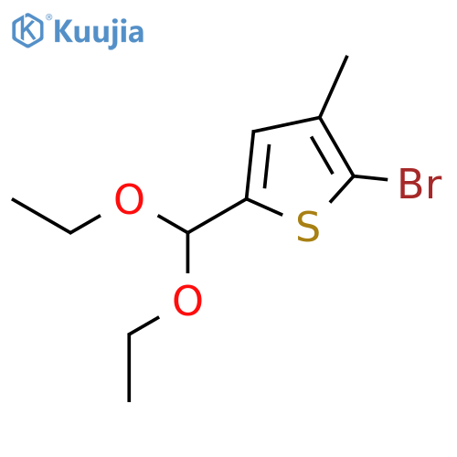 2-Bromo-5-(diethoxymethyl)-3-methylthiophene structure