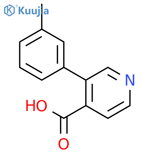3-(3-methylphenyl)pyridine-4-carboxylic Acid structure