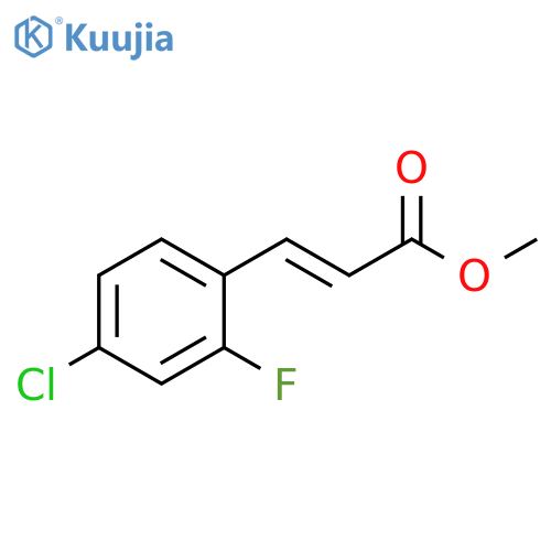 2-Propenoic acid, 3-(4-chloro-2-fluorophenyl)-, methyl ester, (2E)- structure