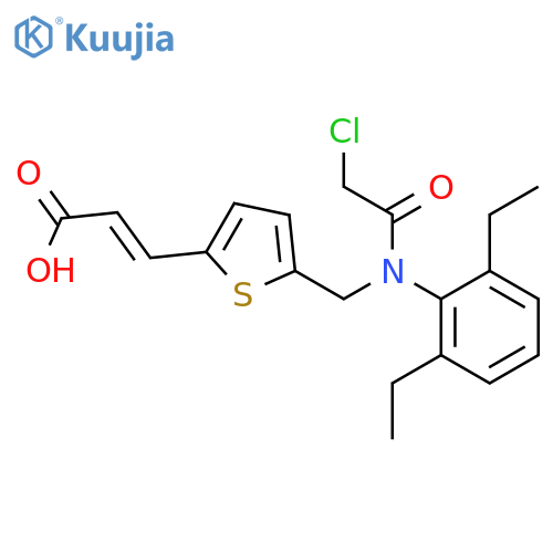 2-Propenoic acid,3-[5-[[(chloroacetyl)(2,6-diethylphenyl)amino]methyl]-2-thienyl]- structure