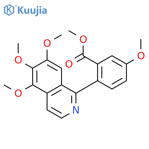 Benzoic acid, 5-methoxy-2-(5,6,7-trimethoxy-1-isoquinolinyl)-, methyl ester structure