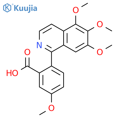Benzoic acid, 5-methoxy-2-(5,6,7-trimethoxy-1-isoquinolinyl)- structure
