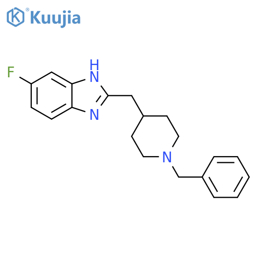 1H-Benzimidazole, 5-fluoro-2-[[1-(phenylmethyl)-4-piperidinyl]methyl]- structure