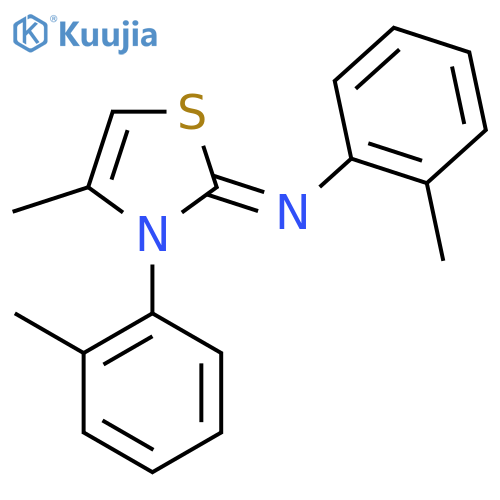 (2Z)-4-methyl-N,3-bis(2-methylphenyl)-2,3-dihydro-1,3-thiazol-2-imine structure