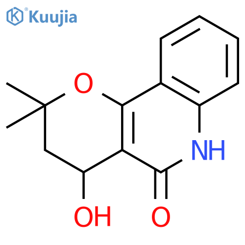 4-hydroxy-2,2-dimethyl-2,3,4,6-tetrahydro-5H-pyrano[3,2-c]quinolin-5-one structure