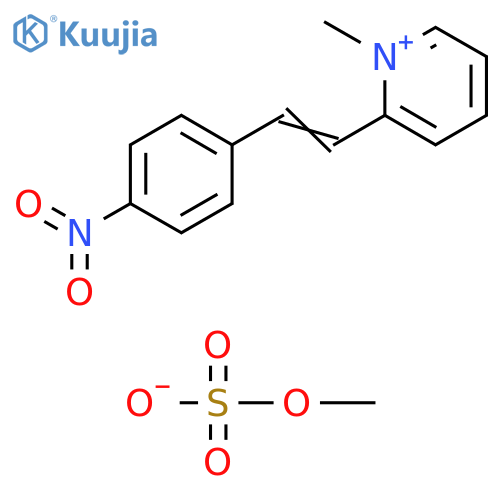 Pyridinium, 1-methyl-2-[2-(4-nitrophenyl)ethenyl]-, methyl sulfate structure