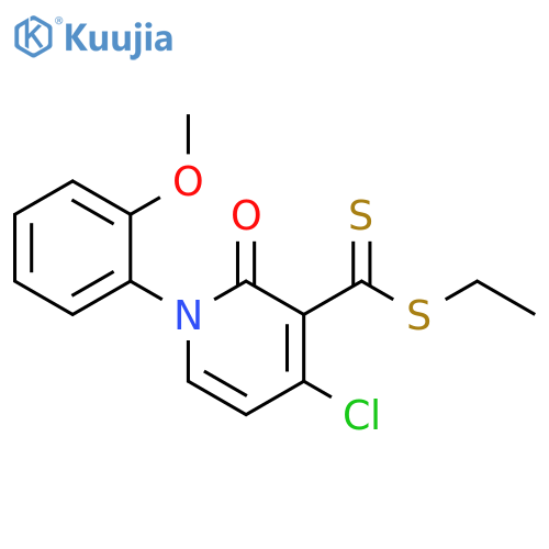 3-Pyridinecarbodithioic acid, 4-chloro-1,2-dihydro-1-(2-methoxyphenyl)-2-oxo-, ethyl ester structure