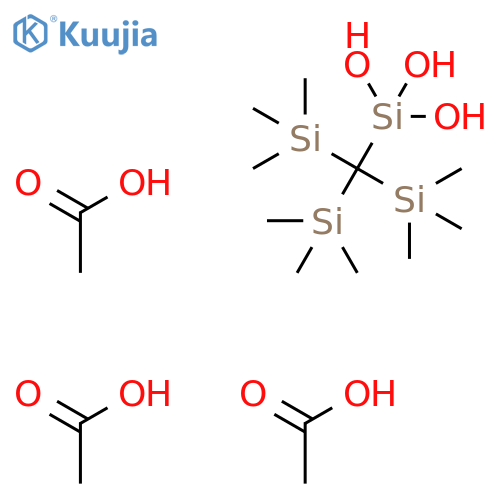 Silanetriol, [tris(trimethylsilyl)methyl]-, triacetate structure
