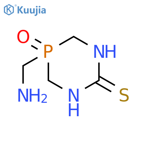 1,3,5-Diazaphosphorine-2(1H)-thione, 5-(aminomethyl)tetrahydro-, 5-oxide structure