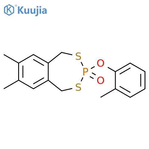 2,4,3-Benzodithiaphosphepin,1,5-dihydro-7,8-dimethyl-3-(2-methylphenoxy)-, 3-oxide structure