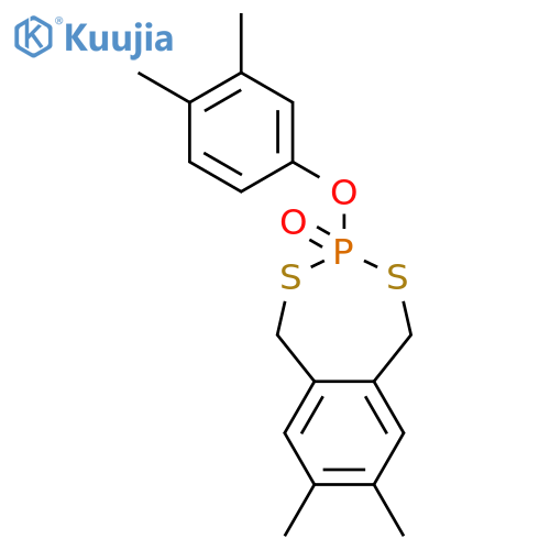 2,4,3-Benzodithiaphosphepin, 3-(3,4-dimethylphenoxy)-1,5-dihydro-7,8-dimethyl-, 3-oxide structure