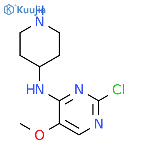 2-Chloro-5-methoxy-N-(piperidin-4-yl)pyrimidin-4-amine structure