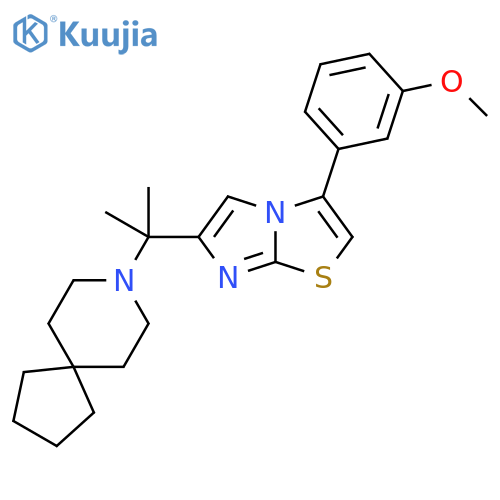 8-Azaspiro[4.5]decane, 8-[1-[3-(3-methoxyphenyl)imidazo[2,1-b]thiazol-6-yl]-1-methylethyl]- structure