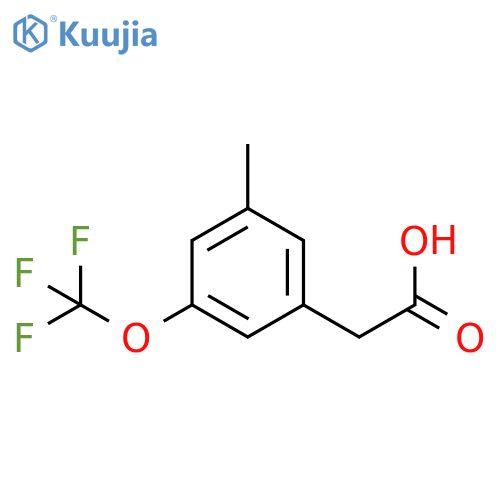 3-Methyl-5-(trifluoromethoxy)phenylacetic acid structure