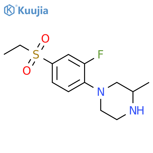 1-[(4-Ethylsulfonyl-2-fluoro)phenyl]-3-methylpiperazine structure