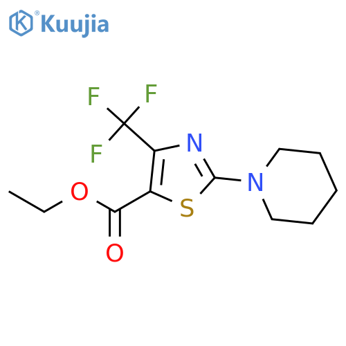 Ethyl 2-(piperidin-1-yl)-4-trifluoromethyl-1,3-thiazole-5-carboxylate structure