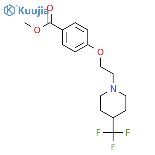 Methyl 4-{2-4-(trifluoromethyl)piperidino-ethoxy}benzenecarboxylate structure