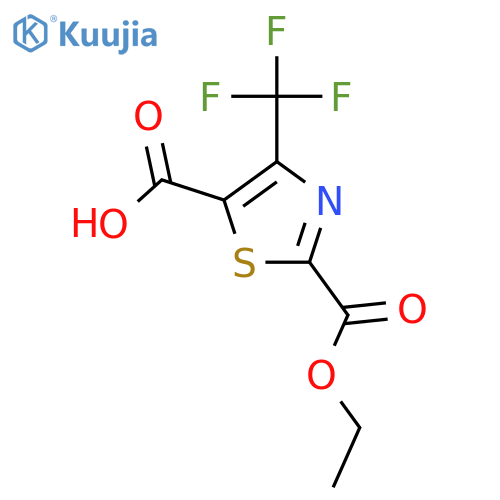 2-(Ethoxycarbonyl)-4-(trifluoromethyl)-1,3-thiazole-5-carboxylic acid structure