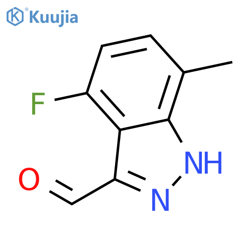 4-fluoro-7-methyl-1h-indazole-3-carbaldehyde structure