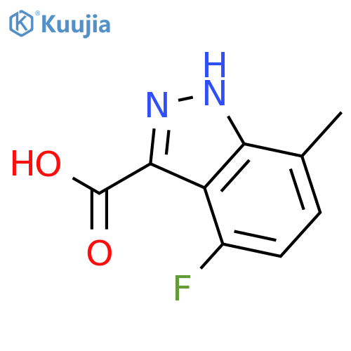 4-fluoro-7-methyl-1H-indazole-3-carboxylic acid structure
