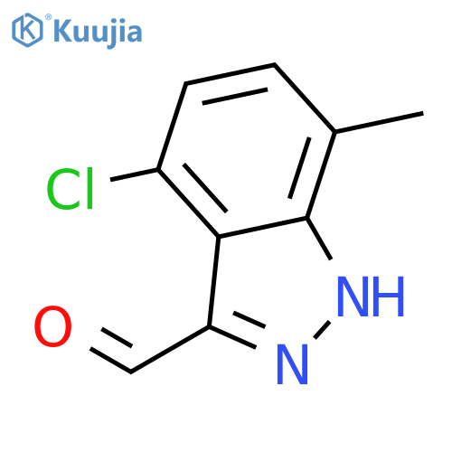 4-chloro-7-methyl-1h-indazole-3-carbaldehyde structure