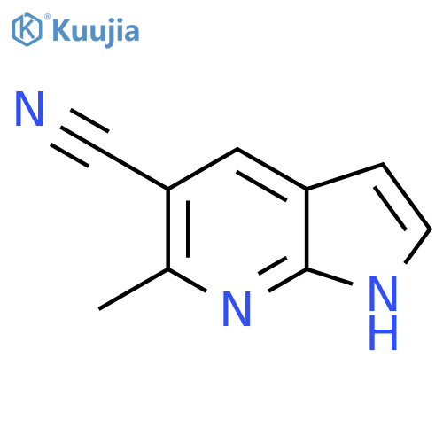6-Methyl-1H-pyrrolo[2,3-b]pyridine-5-carbonitrile structure