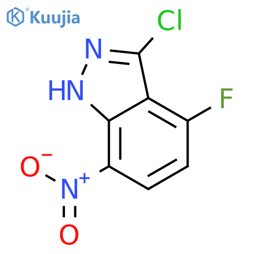 3-Chloro-4-fluoro-7-nitro (1H)Indazole structure