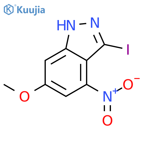 3-Iodo-6-methoxy-4-nitro 1H-Indazole structure