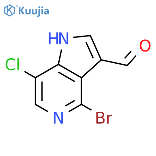 4-Bromo-7-chloro-1H-pyrrolo3,2-cpyridine-3-carbaldehyde structure
