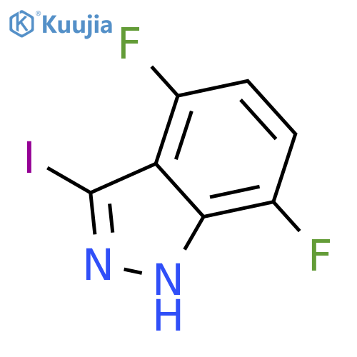 4,7-difluoro-3-iodo-1h-indazole structure