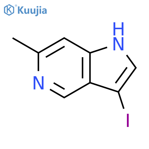 3-Iodo-6-methyl-1H-pyrrolo[3,2-c]pyridine structure