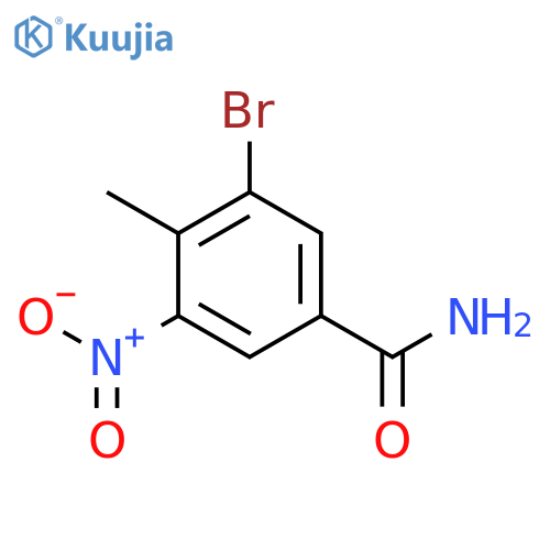 3-Bromo-4-methyl-5-nitrobenzamide structure