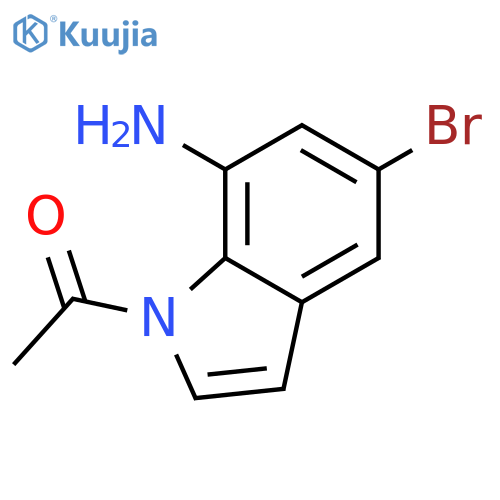 1-(7-Amino-5-bromo-1H-indol-1-yl)ethanone structure