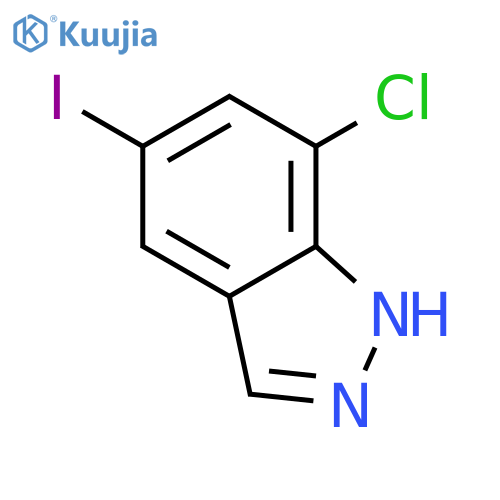 7-Chloro-5-iodo (1H)Indazole structure