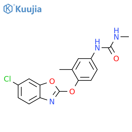 UREA, N-[4-[(6-CHLORO-2-BENZOXAZOLYL)OXY]-3-METHYLPHENYL]-N'-METHYL- structure