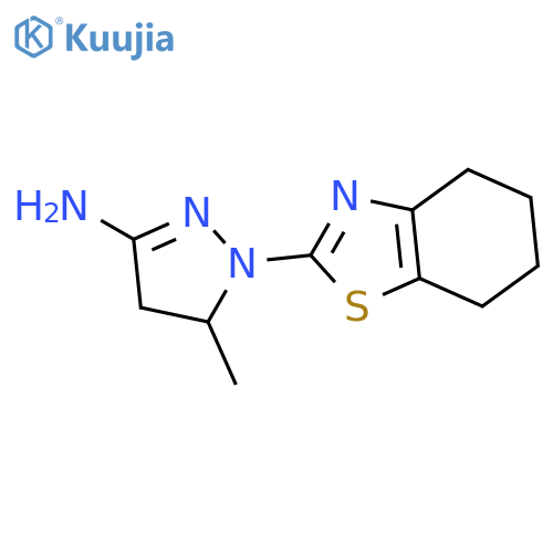 1H-Pyrazol-3-amine,4,5-dihydro-5-methyl-1-(4,5,6,7-tetrahydro-2-benzothiazolyl)- structure
