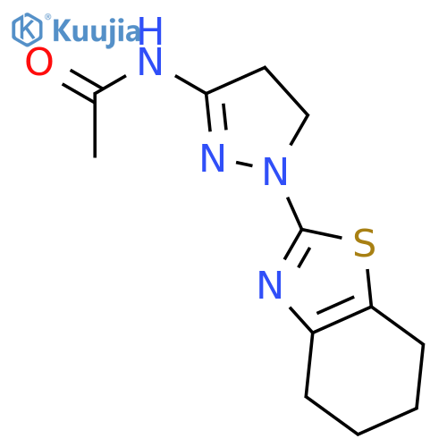 Acetamide, N-[4,5-dihydro-1-(4,5,6,7-tetrahydro-2-benzothiazolyl)-1H-pyrazol-3-yl]- structure
