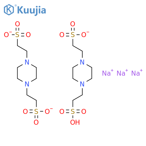 Piperazine-N,N'-bis(2-ethanesulfonic Acid) Sesquisodium Salt structure