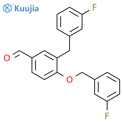 3-(3-Fluorobenzyl)-4-(3-fluorobenzyl)oxybenzaldehyde structure