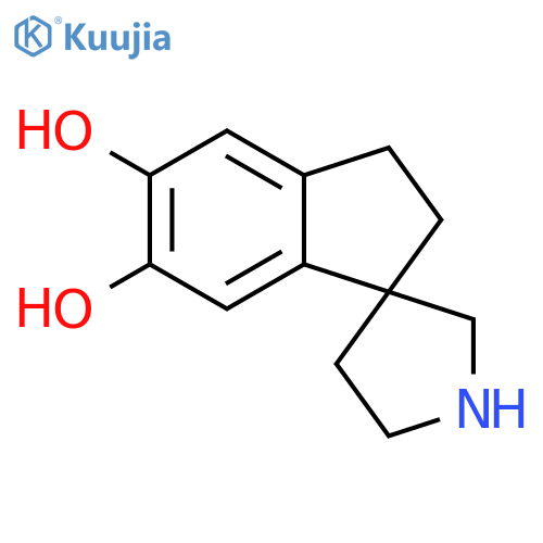 Spiro[1H-indene-1,3'-pyrrolidine]-5,6-diol,2,3-dihydro- structure