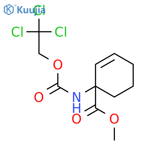 2-Cyclohexene-1-carboxylic acid, 1-[[(2,2,2-trichloroethoxy)carbonyl]amino]-, methyl ester structure
