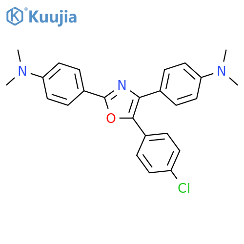 Benzenamine,4,4'-[5-(4-chlorophenyl)-2,4-oxazolediyl]bis[N,N-dimethyl- structure