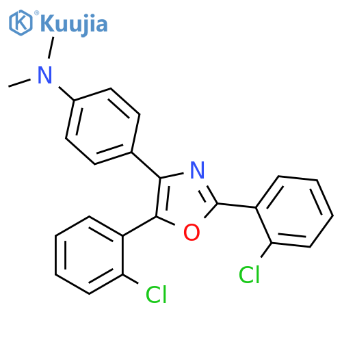 Benzenamine, 4-[2,5-bis(2-chlorophenyl)-4-oxazolyl]-N,N-dimethyl- structure