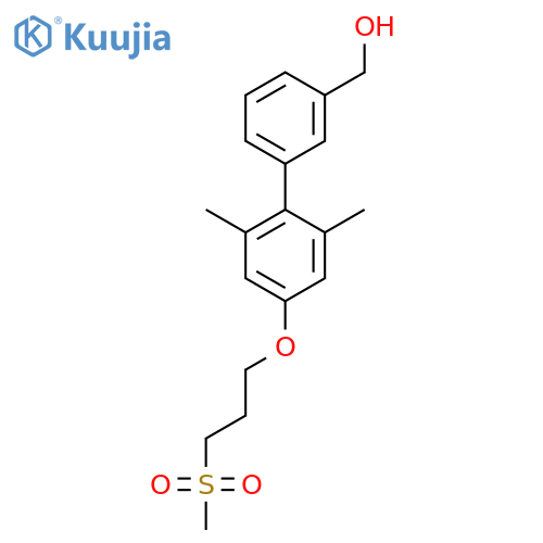 (2',6'-Dimethyl-4'-(3-(methylsulfonyl)propoxy)biphenyl-3-yl)methanol structure
