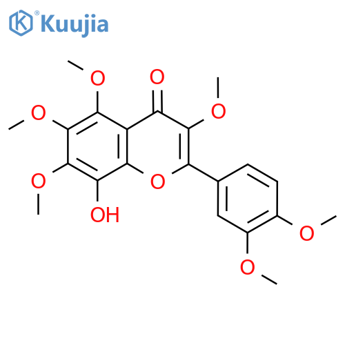 2-(3,4-Dimethoxyphenyl)-8-hydroxy-3,5,6,7-tetramethoxychromen-4-one structure